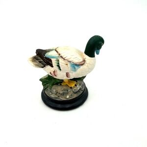 Vintage‎ Mallard Duck Porcelain Figurine Hand Painted Bird Statue
